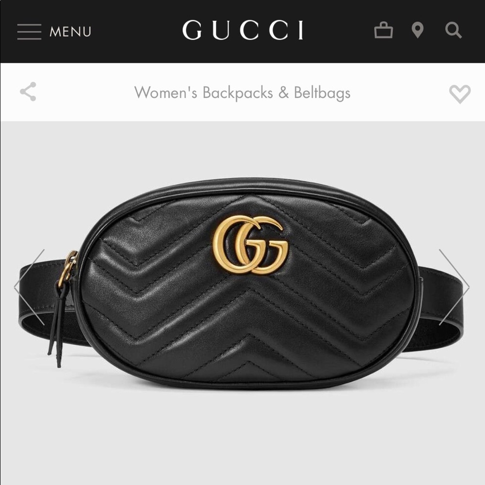 ✨SOLD✨Gucci GG Marmont matelassé leather belt bag